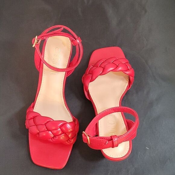 BRAND NEW ROUGE HELUIM BRAIDED STRAP SQUARE TOE WOMEN'S SANDAL - Picture 4 of 16